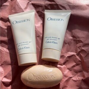 VTG Calvin Klein Obsession For Men Bath Soap Bar - 1.8 + Shower Gel
